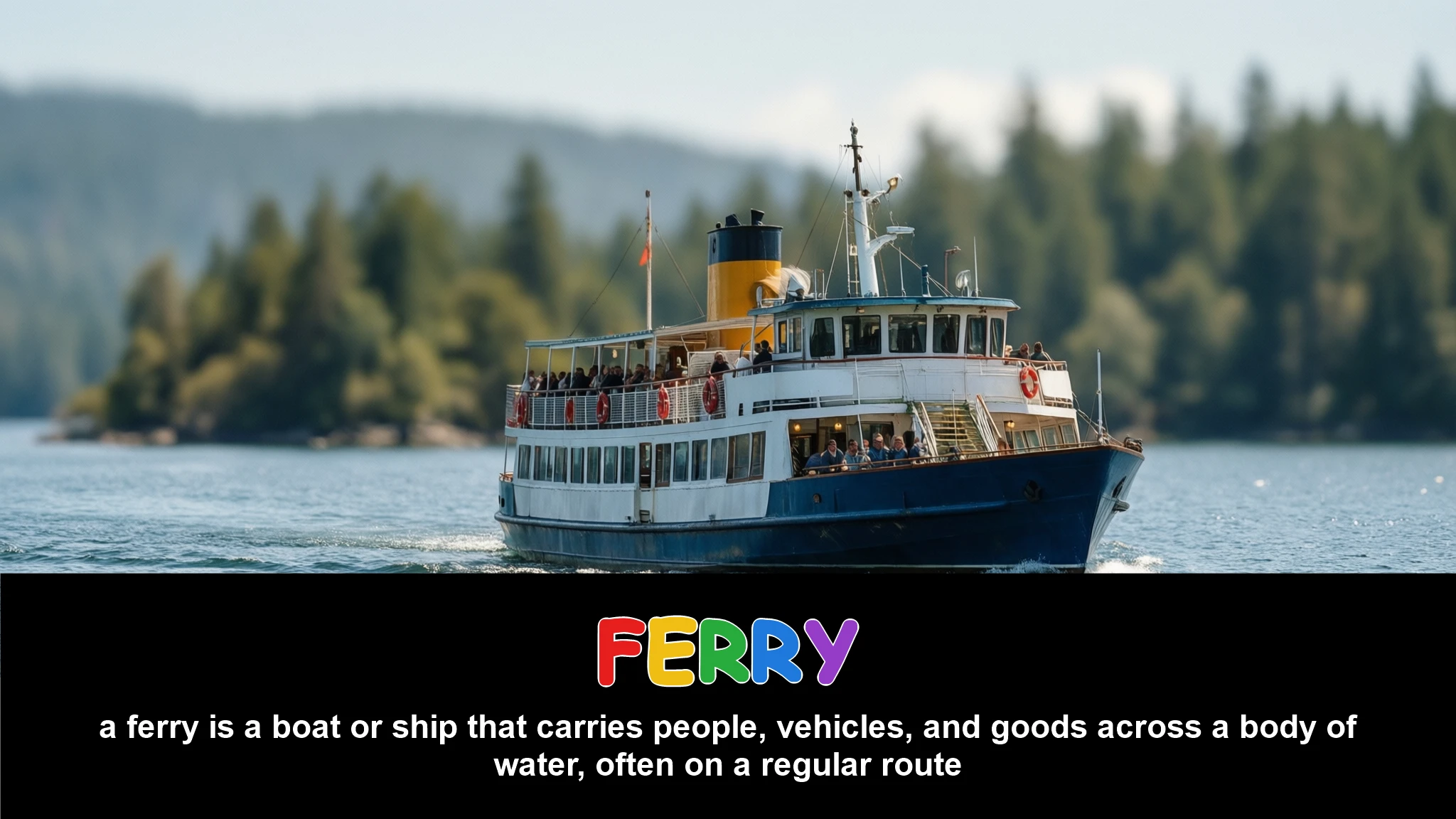 English Illustration for ferry